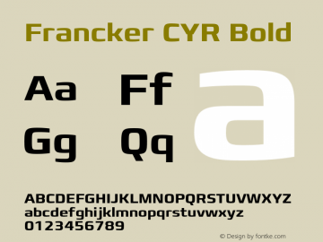 FranckerCYR-Semibold Version 1.00图片样张