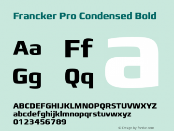 FranckerPro-CondensedBold Version 1.01图片样张