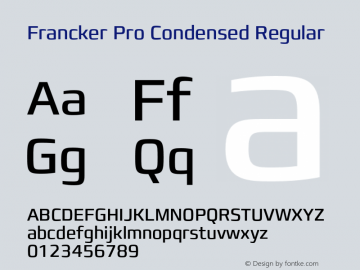 FranckerPro-CondensedReg Version 1.01图片样张