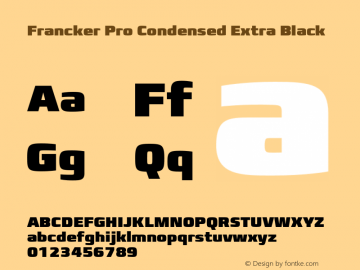 FranckerPro-CondensedXBlack Version 1.01图片样张