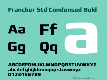 FranckerStd-CondensedBold Version 1.00图片样张