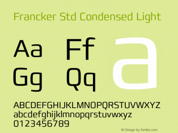 FranckerStd-CondensedLight Version 1.00图片样张