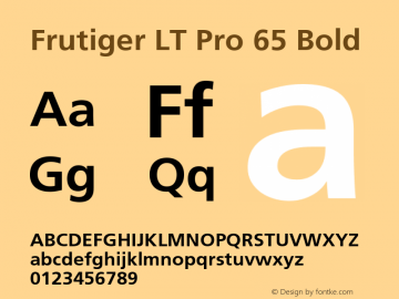 Frutiger LT Pro 45 Light Bold Version 1.02图片样张