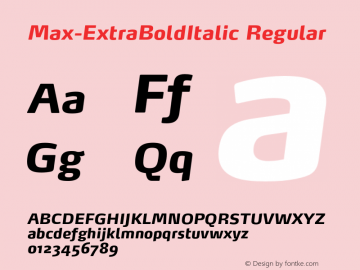 Max-ExtraBoldItalic Regular 4.460图片样张