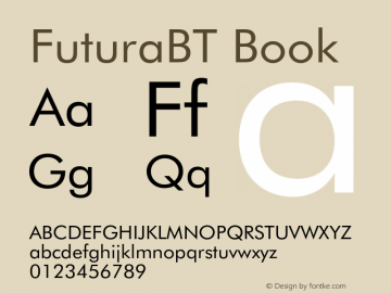 FuturaBT Book Version 3.10, build 19, s3图片样张