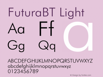 FuturaBT Light Version 3.10, build 19, s3图片样张