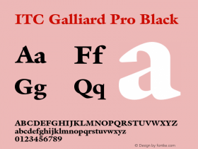 GalliardPro-Black Version 1.000 Build 1000图片样张