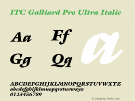 GalliardPro-UltraItalic Version 1.000 Build 1000图片样张
