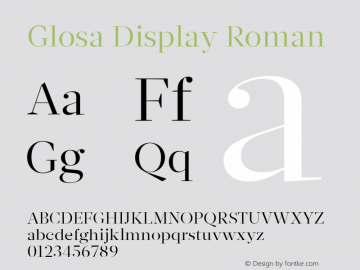 GlosaDisplay-Roman Version 1.0图片样张