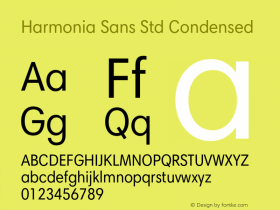 HarmoniaSansStd-Cond Version 1.000图片样张