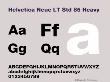 HelveticaNeueLTStd-Hv Version 2.000 Build 1000图片样张