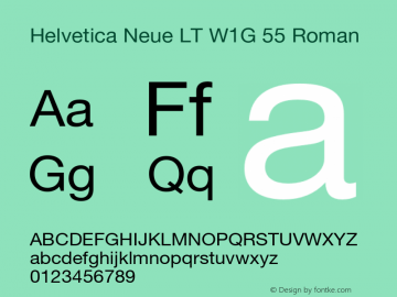 HelveticaNeueLTW1G-Roman Version 3.000 Build 1000图片样张