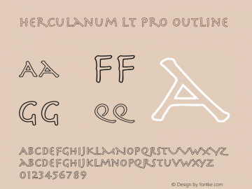 HerculanumLTPro-Outline Version 1.000;PS 001.000;hotconv 1.0.38图片样张