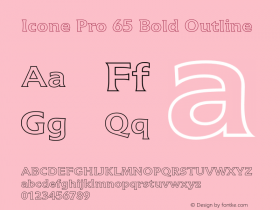 IconePro-65BoldOutline Version 2.000 Build 1000图片样张