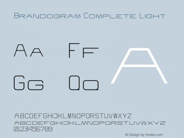 Brandogram Complete Light Version 1.007;Fontself Maker 3.5.7图片样张