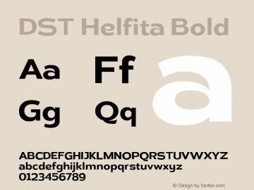 DST Helfita Bold Version 1.000;January 30, 2022;FontCreator 14.0.0.2794 64-bit图片样张