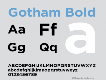 Gotham-Bold Version 3.301图片样张