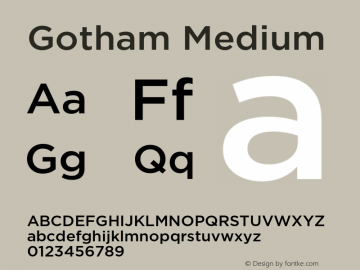 Gotham-Medium Version 3.301图片样张