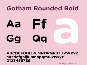 GothamRounded-Bold Version 1.301图片样张