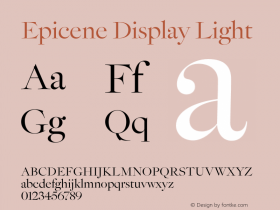 Epicene Display Light Version 1.003;hotconv 1.0.116;makeotfexe 2.5.65601图片样张