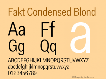 Fakt-CondensedBlond Version 4.001; build 0006图片样张