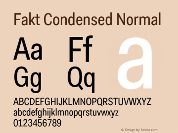 Fakt-CondensedNormal Version 4.001; build 0006图片样张