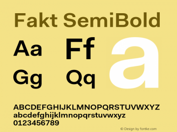 Fakt-SemiBold Version 4.001; build 0006图片样张