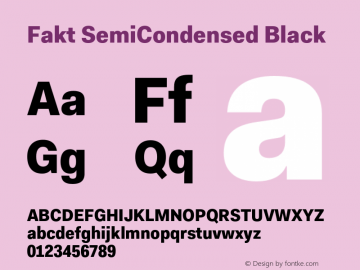 Fakt-SemiCondensedBlack Version 4.001; build 0006图片样张