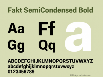 Fakt-SemiCondensedBold Version 4.001; build 0006图片样张