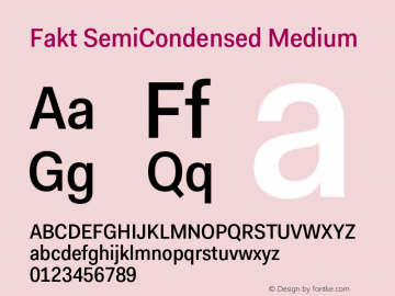 Fakt-SemiCondensedMedium Version 4.001; build 0006图片样张