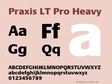 PraxisLTPro-Heavy Version 1.000;PS 001.000;hotconv 1.0.38图片样张