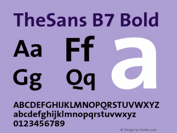 TheSans B7 Bold 001.000 Font Sample