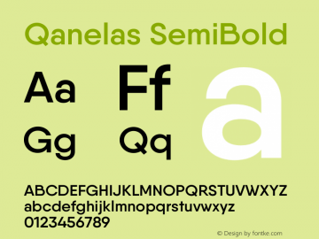 Qanelas-SemiBold Version 1.000;PS 001.000;hotconv 1.0.88;makeotf.lib2.5.64775图片样张