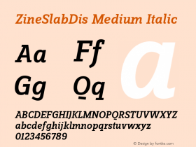 ZineSlabDis Medium Italic 004.301图片样张