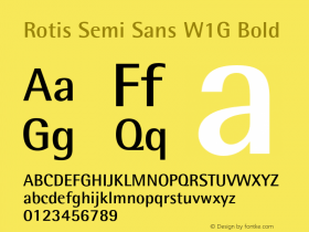 RotisSemiSansW1G-Bold Version 1.000图片样张