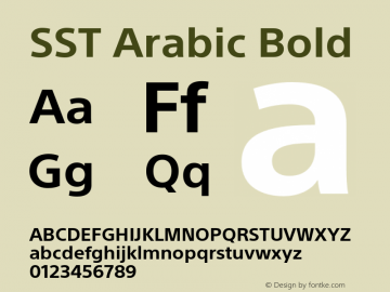 SST Arabic Bold Version 2.00图片样张