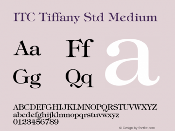 ITC Tiffany Std Version 3.00 Build 1000图片样张