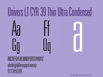 UniversLTCYR-39ThinUltCond Version 3.00图片样张