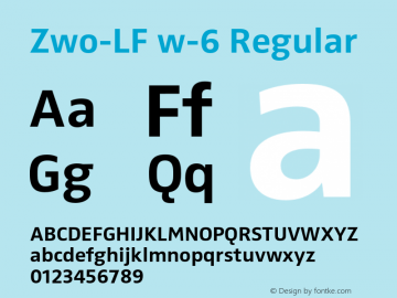 Zwo-LF w-6 Regular 4.313图片样张