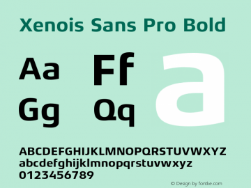 XenoisSansPro-Bold Version 1.00图片样张