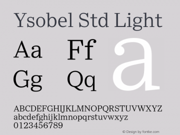 YsobelStd-Light Version 1.000图片样张