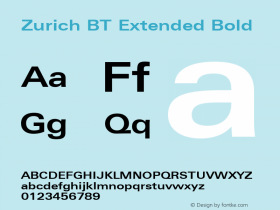 Zurich BdEx BT Bold Version 1.02图片样张