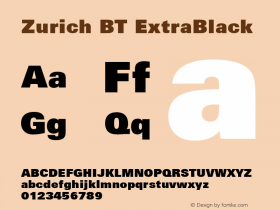 Zurich XBlk BT Extra Black Version 1.02图片样张