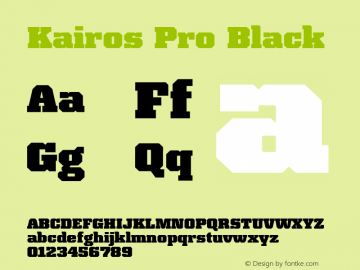 Kairos Pro Black Version 1.00图片样张