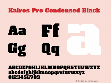 Kairos Pro Condensed Black Version 1.00图片样张