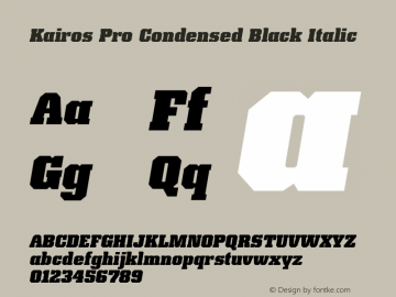 Kairos Pro Condensed Black It Version 1.00图片样张