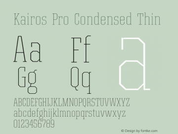 Kairos Pro Condensed Thin Version 1.00图片样张