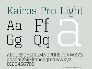 Kairos Pro Light Version 1.00图片样张