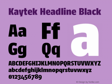 Kaytek Headline Black Version 1.00图片样张