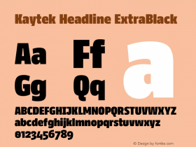 Kaytek Headline ExtraBlack Version 1.00图片样张